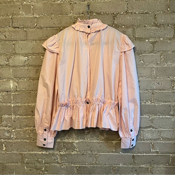 Ganni Pink Ruffled Blouse - Picture 5 of 13